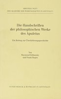 Die Handschriften Der Philosophischen Werke Des Apuleius