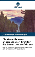 Die Garantie einer angemessenen Frist für die Dauer des Verfahrens