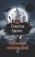 Creative Haven Halloween Coloring Books: 40 Unique Designs Jack-o-Lanterns, Witches, Haunted Houses, and many More