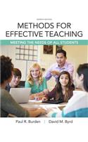 Methods for Effective Teaching with Enhanced Pearson Etext, Loose-Leaf Version with Video Analysis Tool -- Access Card Package