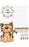 Handwriting Practice Paper: Notebook with Dotted Sheets for K-3 Students 100 Pages 8.5x11