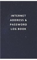 Internet Address & Password Log Book