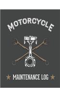 Piston and Wrench Motorcycle Maintenance Log