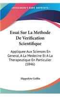 Essai Sur La Methode De Verification Scientifique