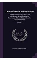 Lehrbuch Des Kirchenrechtes