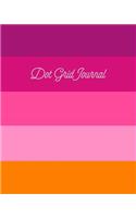 Dot Grid Journal: Bright Stripes, 150 Dot Grid Pages