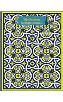 Tile Pattern Design Journal: 160 Page Blue and Yellow Lined Journal for Your Thoughts, Ideas, and Inspiration (8x10)