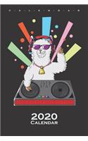 Alpaca DJ in Disco Calendar 2020: Annual Calendar for animal friends and all who have pets