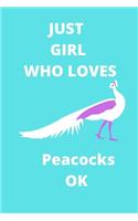 just girl who loves peacocks OK gratitude journal