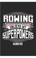 Rowing Unlocks My Superpowers Calender 2020