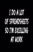 I Do A Lot Of Spreadsheets So I'm Excelling At Work Blank Lined Journal For Accountants