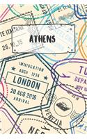 Athens: Ruled Travel Diary Notebook or Journey Journal - Lined Trip Pocketbook for Men and Women with Lines