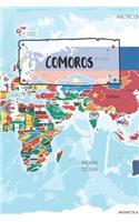 Comoros: Dotted Travel Diary Notebook or Journey Dotted Grid Journal - Holiday Trip Pocketbook for Men and Women with Dots