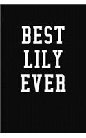 Best Lily Ever: Personalized First Name Journal Notebook