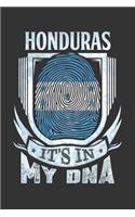 Honduras It's In My DNA: Honduran Thumbprint Flag Diary Planner Notebook Journal 6x9 Personalized Customized Gift For Patriotic Honduran With there Heritage And Roots From H