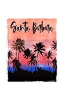 Santa Barbara: California Christmas Notebook With Lined College Ruled Paper For Taking Notes. Stylish Tropical Travel Journal Diary 7.5 x 9.25 Inch Soft Cover. For