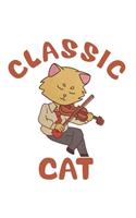 Violin Music Cat Notebook: Graph Paper Journal 6x9 - 120 Pages
