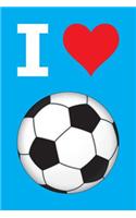 Blank Notebook - 100 Pages - I Love Soccer