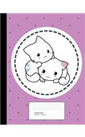 Cute Kitten Cat Anime Manga Composition Book College Rule