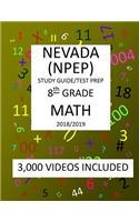 8th Grade NEVADA NPEP, 2019 MATH, Test Prep