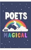 Poets Are Magical Journal Notebook: Blank Lined Ruled for Writing 6x9 120 Pages