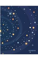 Notebook: Galaxy and spiral: Journal Dot-Grid, Grid, Lined, Blank No Lined: Book: Pocket Notebook Journal Diary, 110 pages, 8.5" x 11"