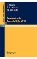 Seminaire de Probabilites XXIII