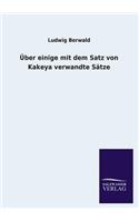 Über einige mit dem Satz von Kakeya verwandte Sätze
