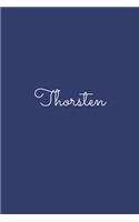 Thorsten: notebook with the name on the cover, elegant, discreet, official notebook for notes, dot grid notebook,