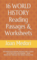 16 WORLD HISTORY Reading Passages & Worksheets