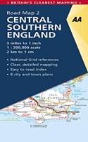 Central Southern England: (2 AA Road Map Britain)