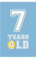 Billiards Notebook - 7 Years Old Billiards Journal - 7th Birthday Gift for Billiards Player - Billiards Diary