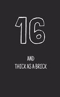16 and thick as a brick: (Birthday Books)