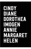 Famous Women Photographers, Cindy Diane Dorothea Imogen Annie Margaret Helen