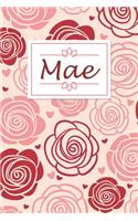 Mae: Personalised Notebook / 120 Lined Pages / Perfect for journaling and writing notes.