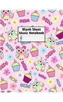 Blank Sheet Music Notebook: Easy Blank Staff Manuscript Book Large 8.5 X 11 Inches Musician Paper Wide 12 Staves Per Page for Piano, Flute, Violin, Guitar, Trumpet, Drums, Cell