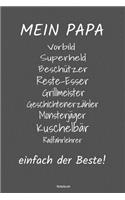 Mein Papa Vorbild Superheld Beschützer einfach der Beste Notizbuch