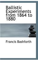 Ballistic Experiments from 1864 to 1880