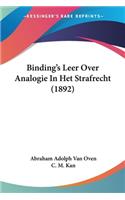Binding's Leer Over Analogie In Het Strafrecht (1892)