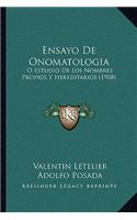 Ensayo De Onomatologia