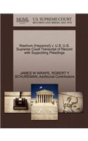 Washum (Haywood) V. U.S. U.S. Supreme Court Transcript of Record with Supporting Pleadings