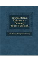 Transactions, Volume 4: (English)