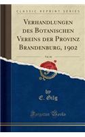 Verhandlungen Des Botanischen Vereins Der Provinz Brandenburg, 1902, Vol. 44 (Classic Reprint)