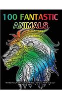 100 Fantastic Animals Adult Coloring Books