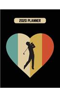 2020 Planner: Golf Golfer Weekly Planner Includes Daily Planner & Monthly Overview - Personal Organizer With 2020 Calendar - 8.5x11 Inch White Paper