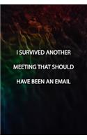I SURVIVED ANOTHER MEETING THAT SHOULD HAVE BEEN AN EMAIL Notebook