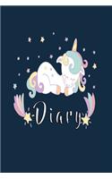 Baby Diary: Dot Grid 6x9 Dotted Bullet Journal and Notebook 120 Pages Sleeping Baby Unicorn