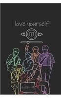 BTS Love Yourself Song Played Journal Cover
