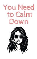 You Need to Calm Down Notebook: Taylor Swift Composition Journal, College Ruled Blank Lined Designer Notebook Journal