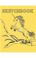 Unicorn Sketchbook: (Sketch Book) Large sketchbook for drawing 8.5 x 11 inch (21.59 x 27.94 cm) 150 pages Large drawing notebook, drawing Sketchbook Journal: Unicorn Bl